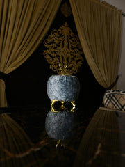 Grey Printed Handmade Velvet Jewelry Box