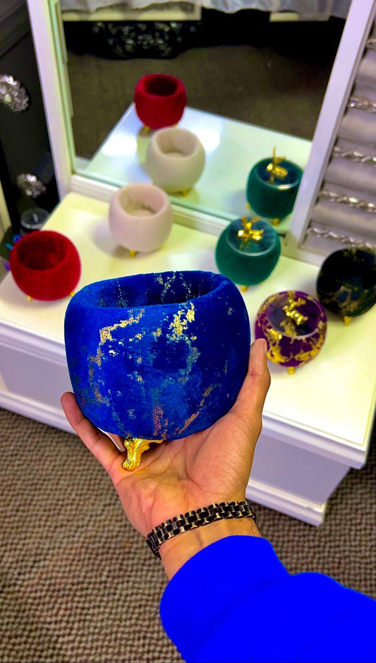 Printed Handmade Velvet Jewelry Box